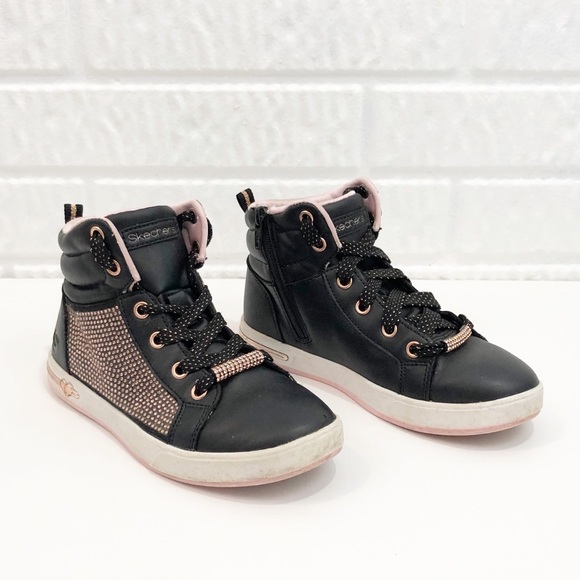 skechers black high tops